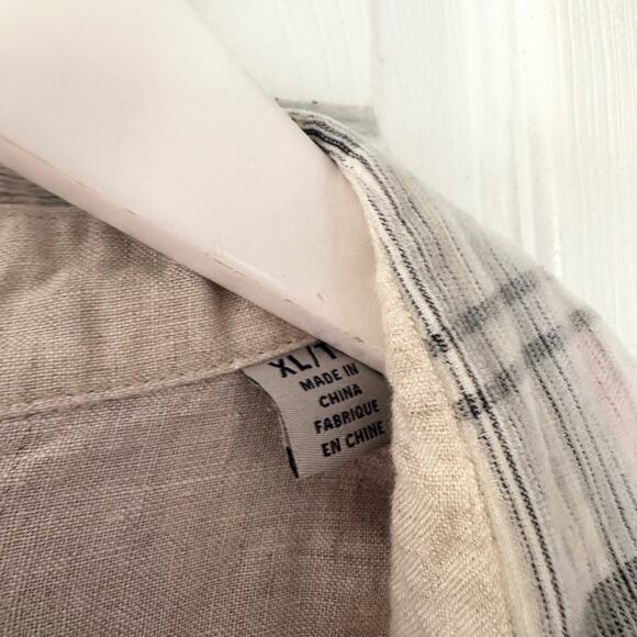 Tommy Bahama Men Becket Bay Blue Grey Continental Plaid Cord Button Up Shirt XL - Picture 12 of 16